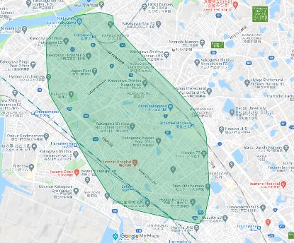 Uber Eats(ウーバーイーツ)加古川市のエリア